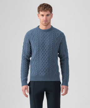 Wool Cashmere Telemark Sweater: Bering Sea