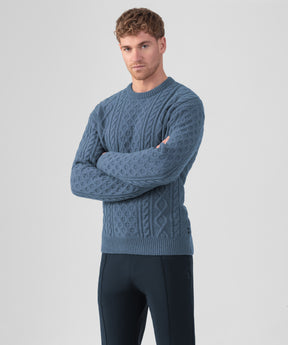 Wool Cashmere Telemark Sweater: Bering Sea