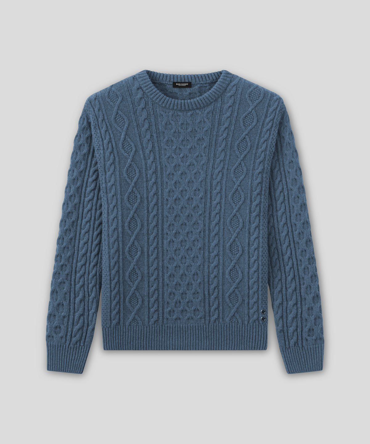 Pull en laine et cachemire: Bleu mer