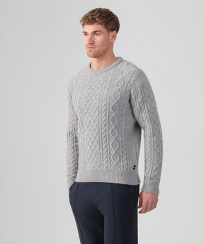 Wool Cashmere Telemark Sweater: Grey Melange