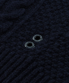 Wool Cashmere Telemark Sweater Turtle Neck: Navy