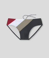 Swim Briefs Panelled: Lava Grey