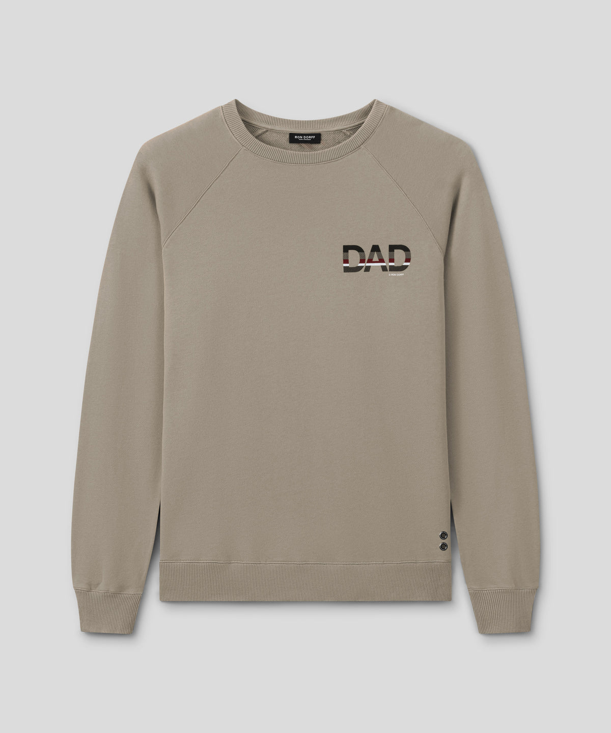 Sweatshirt en coton organique "DAD": Beige foncé