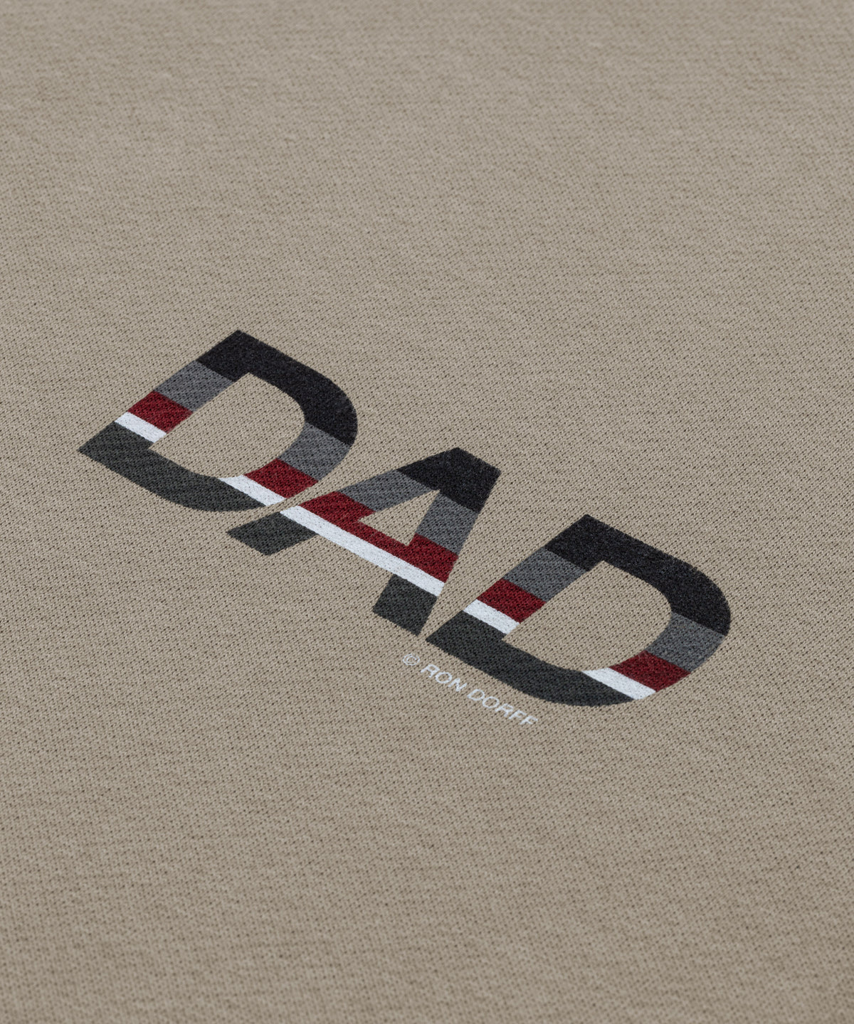 Organic Cotton Sweatshirt "DAD": Dusty Beige