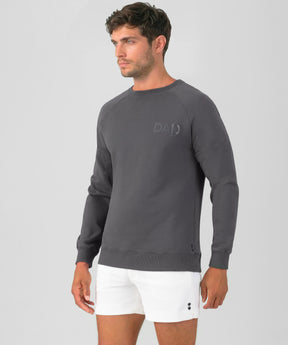 Sweatshirt en coton organique "DAD": Gris lave