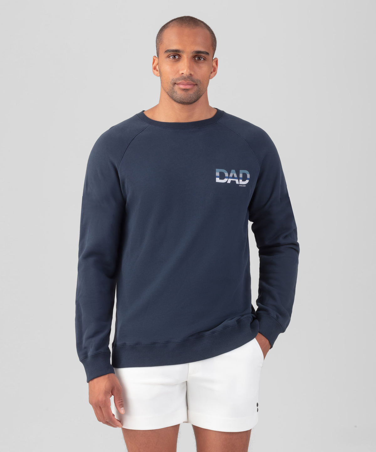 Sweatshirt en coton organique "DAD": Bleu marine