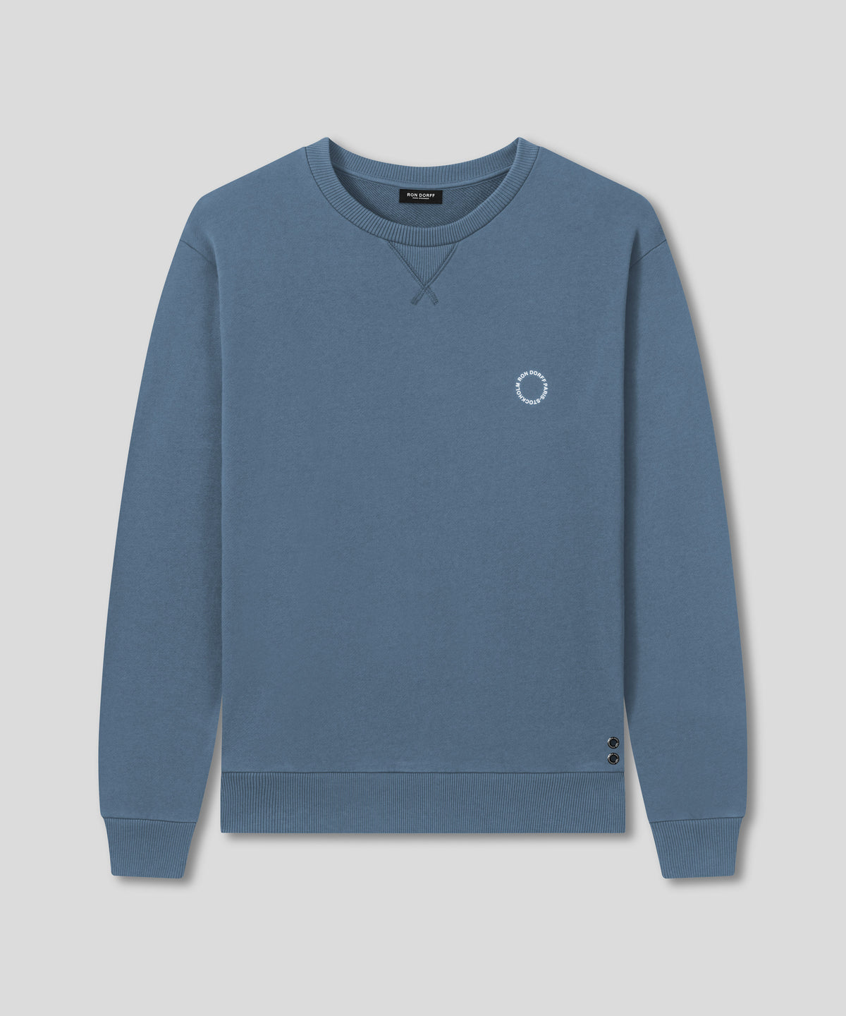 Sweatshirt en coton organique: Bleu mer