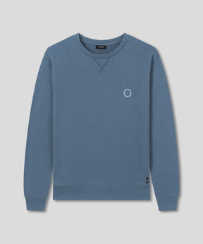 Sweatshirt en coton organique: Bleu mer