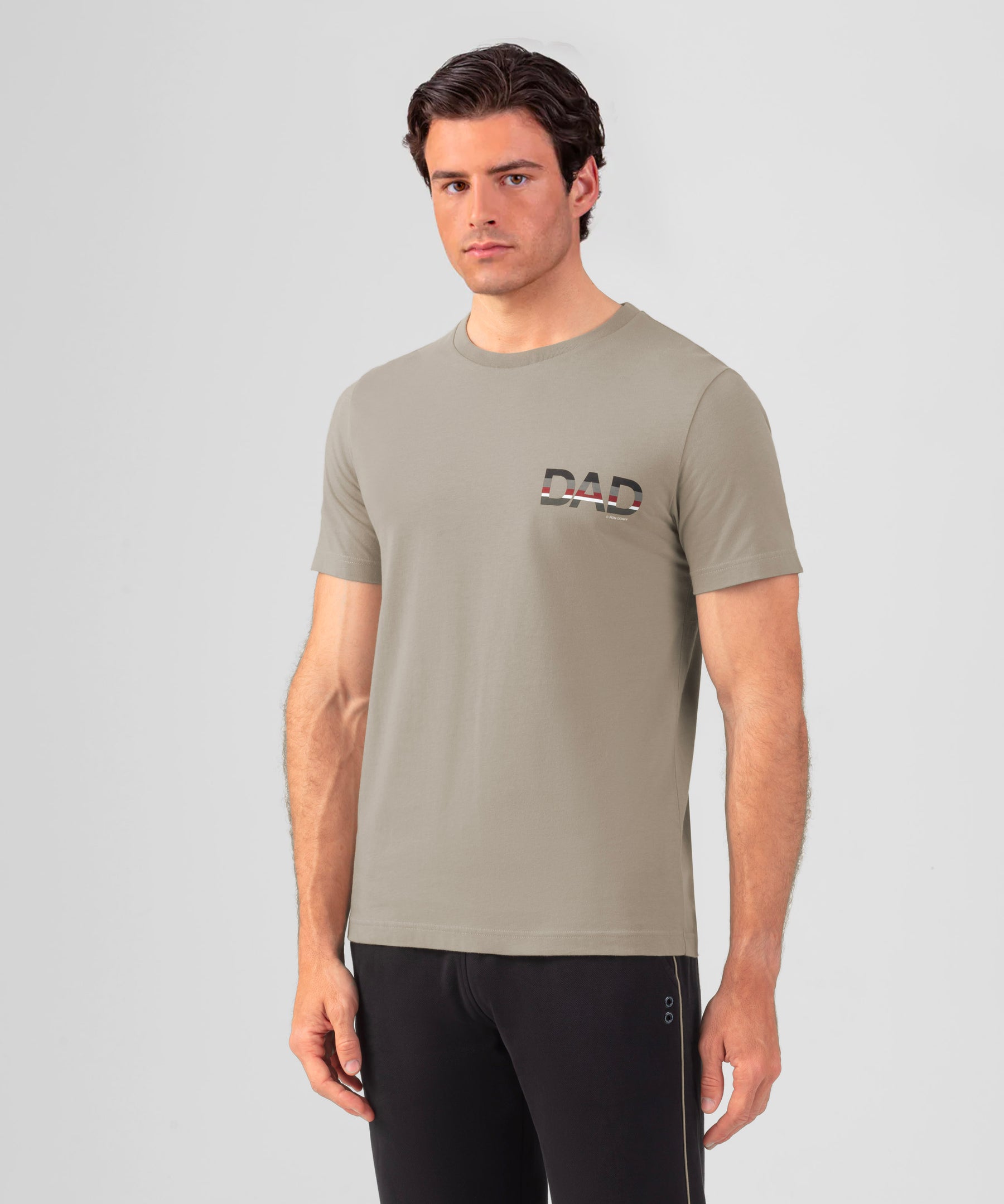 T-Shirt en coton organique "DAD": Beige foncé