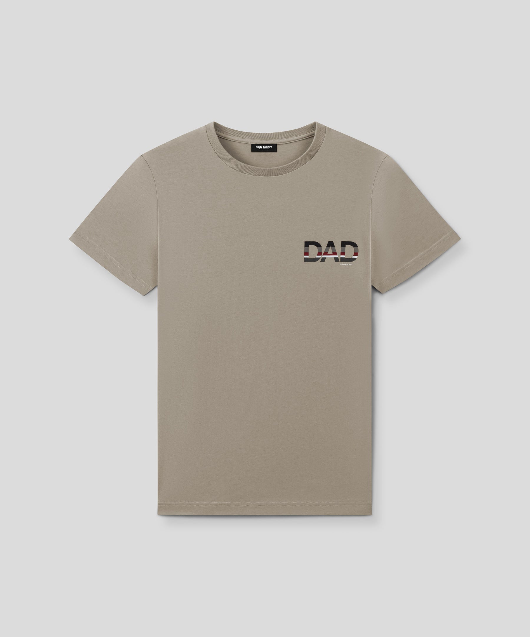 Organic Cotton T-Shirt "DAD": Dusty Beige