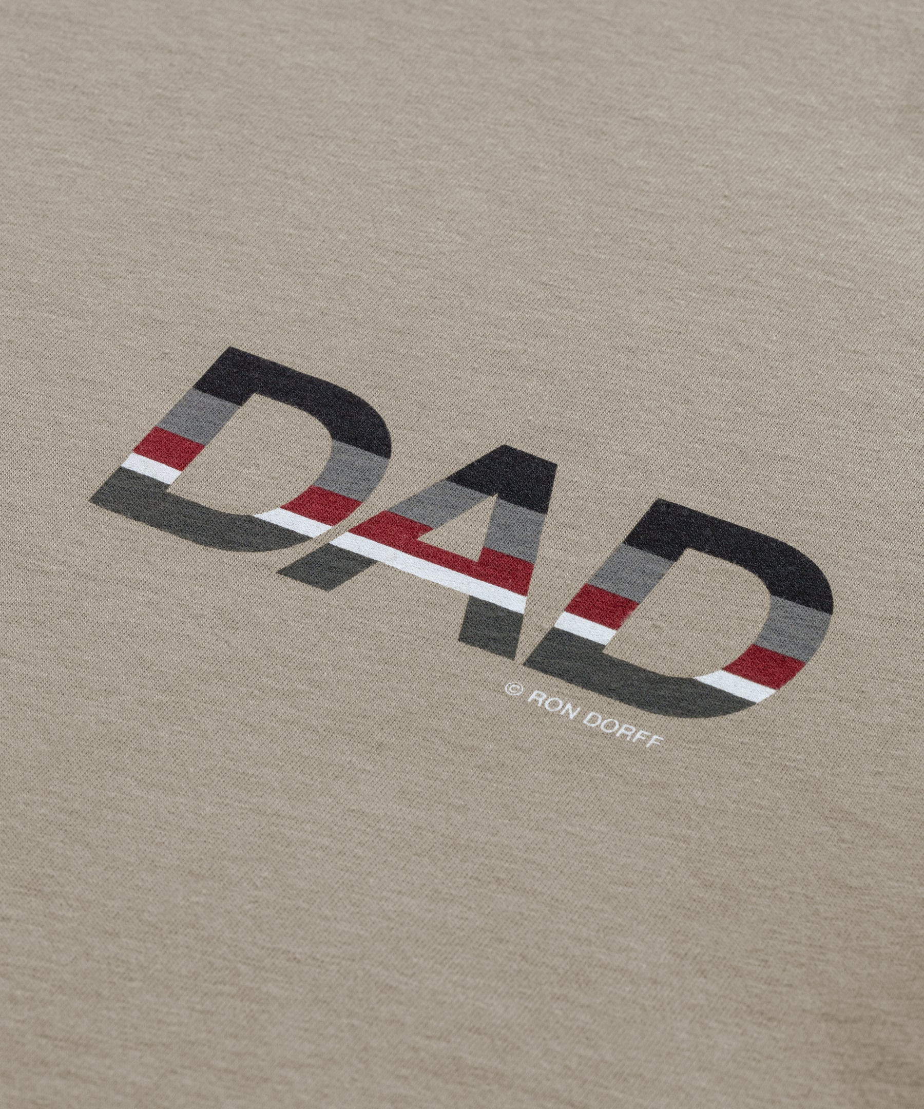 Organic Cotton T-Shirt "DAD": Dusty Beige