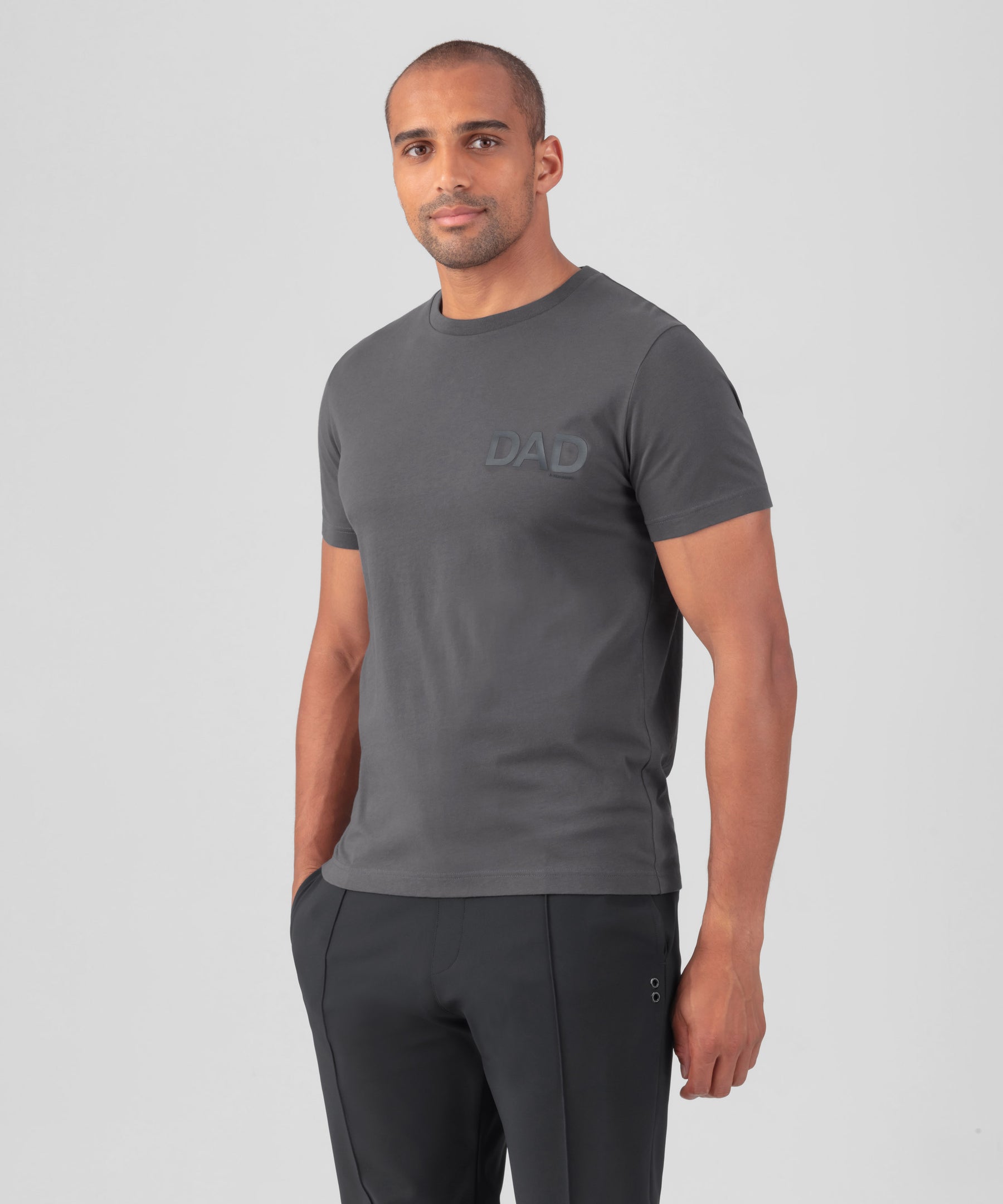 T-shirt en coton organique "DAD": Gris lave