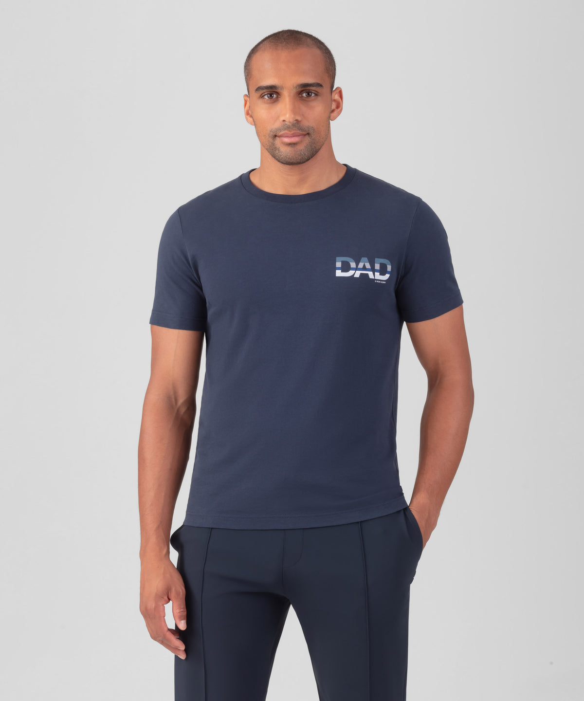 T-shirt en coton organique "DAD": Bleu marine