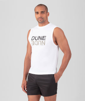 Organic Cotton Sleeveless T-Shirt "DUNE": Optic White