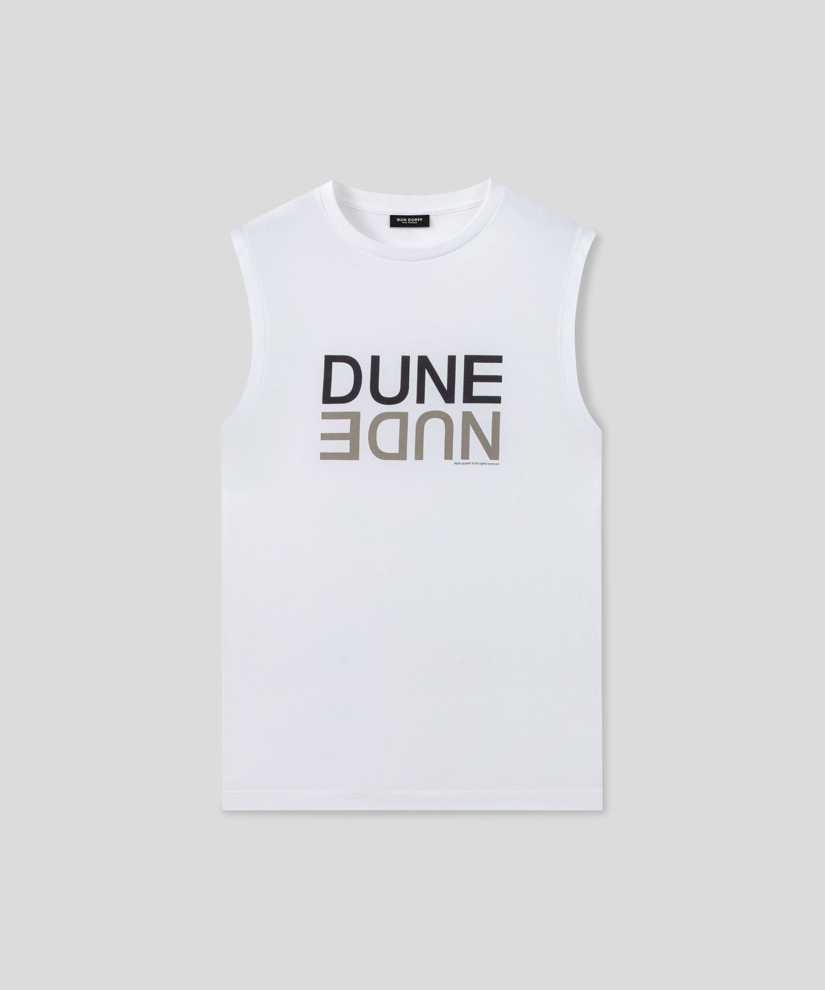 Organic Cotton Sleeveless T-Shirt "DUNE": Optic White