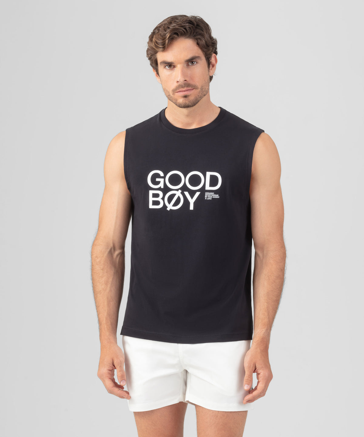 T-shirt sans manches "GOOD BØY": Noir