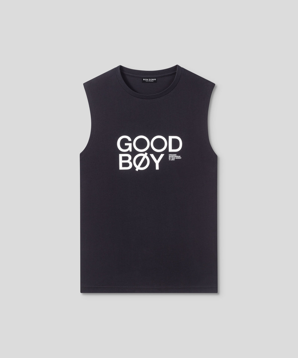 T-shirt sans manches "GOOD BØY": Noir