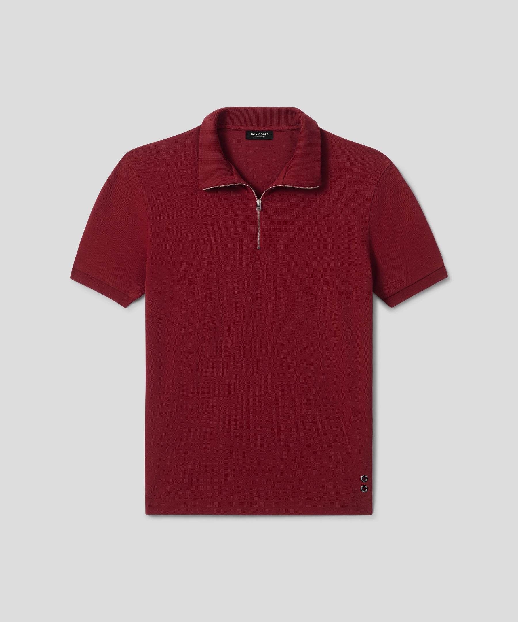 Cotton Piqué Polo w. Piping: Burnt Red