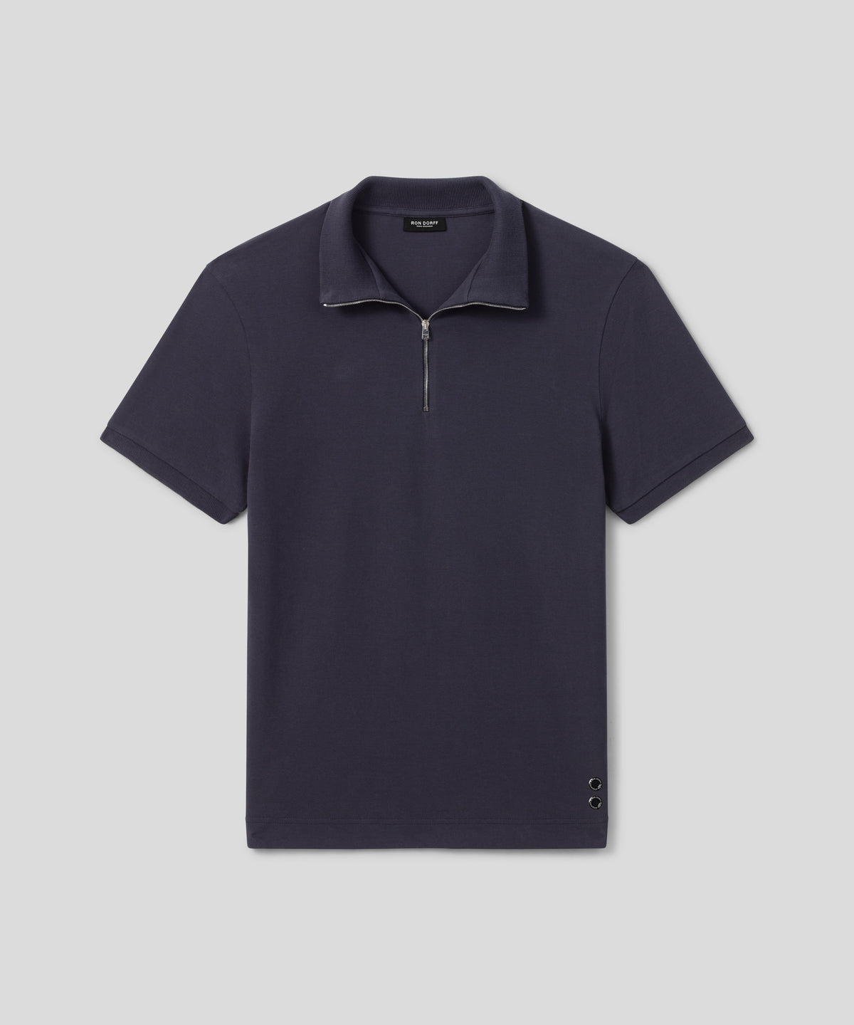 Cotton Piqué Polo w. Piping: Lava Grey