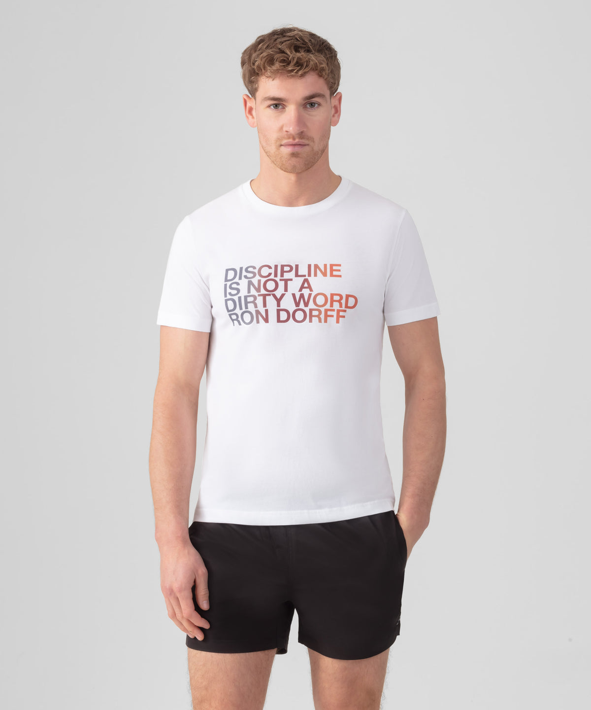 T-shirt en coton organique "DISCIPLINE": Blanc optique