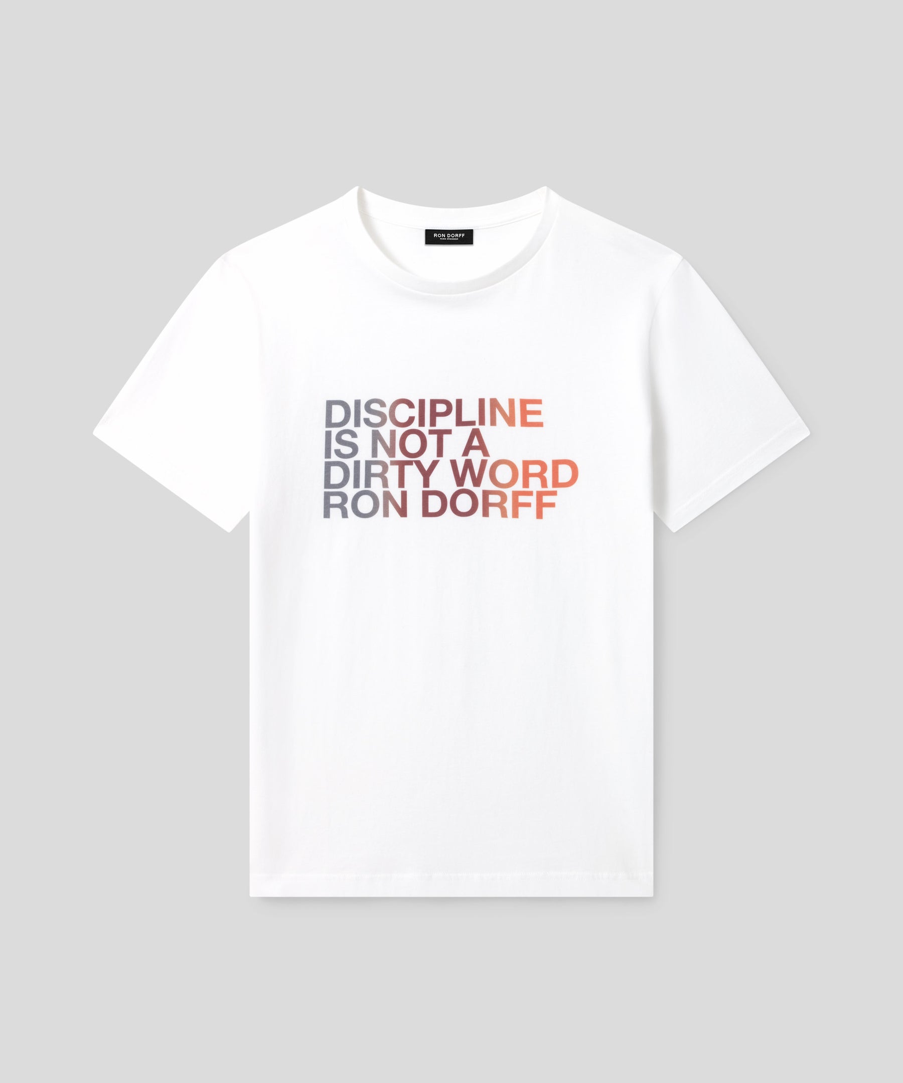 T-shirt en coton organique "DISCIPLINE": Blanc optique