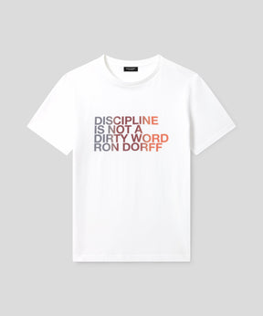 T-shirt en coton organique "DISCIPLINE": Blanc optique