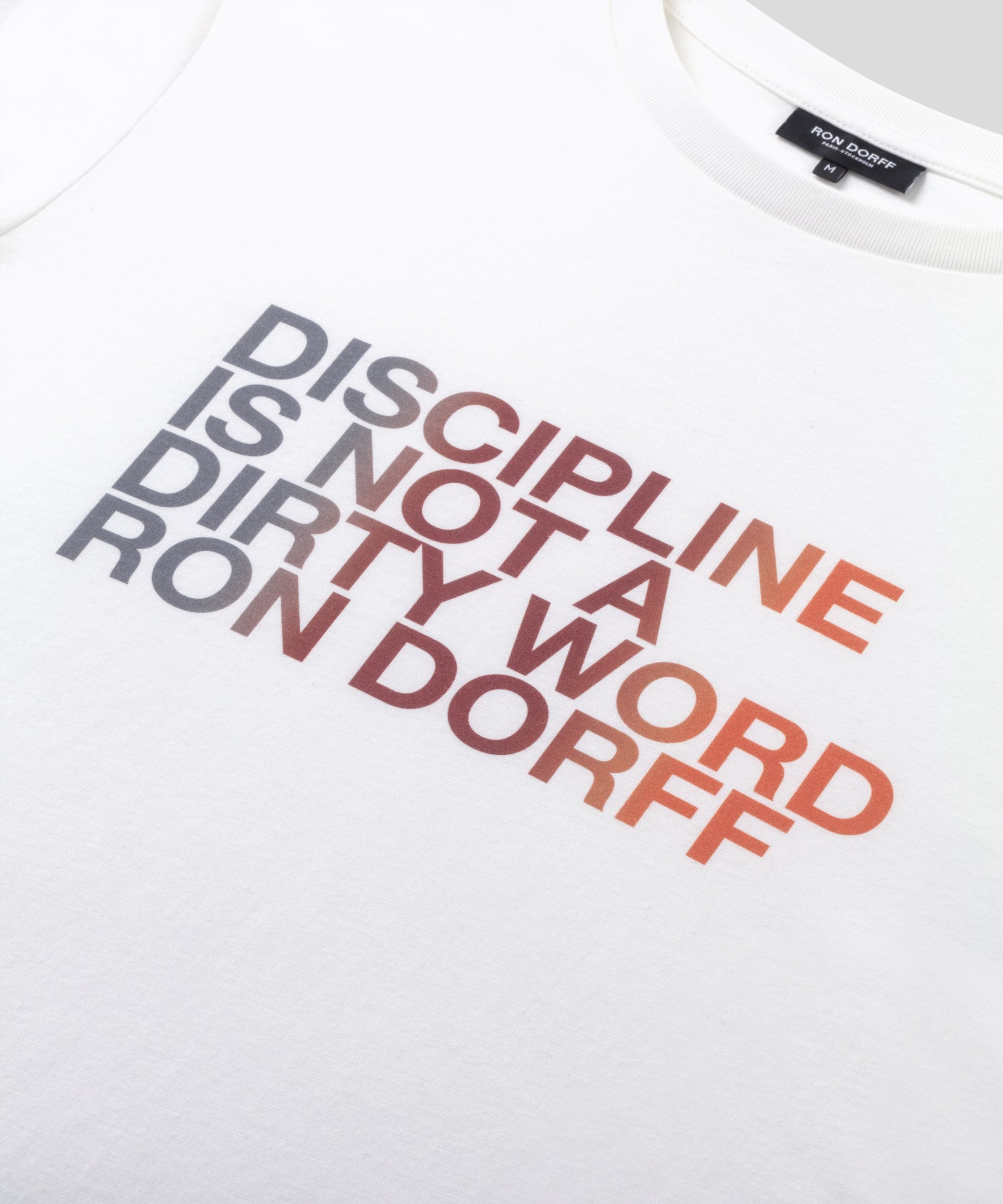 T-shirt en coton organique "DISCIPLINE": Blanc optique