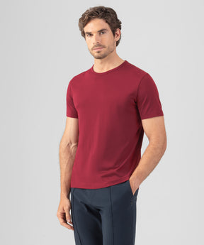 Crew Neck T-Shirt Eyelet Edition: Burnt Red