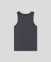 Ribbed Tank Top: Lava Grey