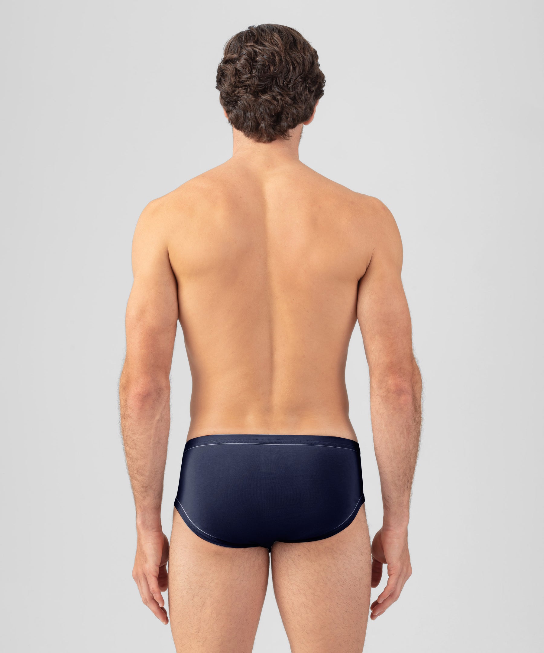 Slip Y-front avec passepoil: Bleu marine