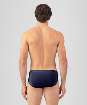 Slip Y-front avec passepoil: Bleu marine