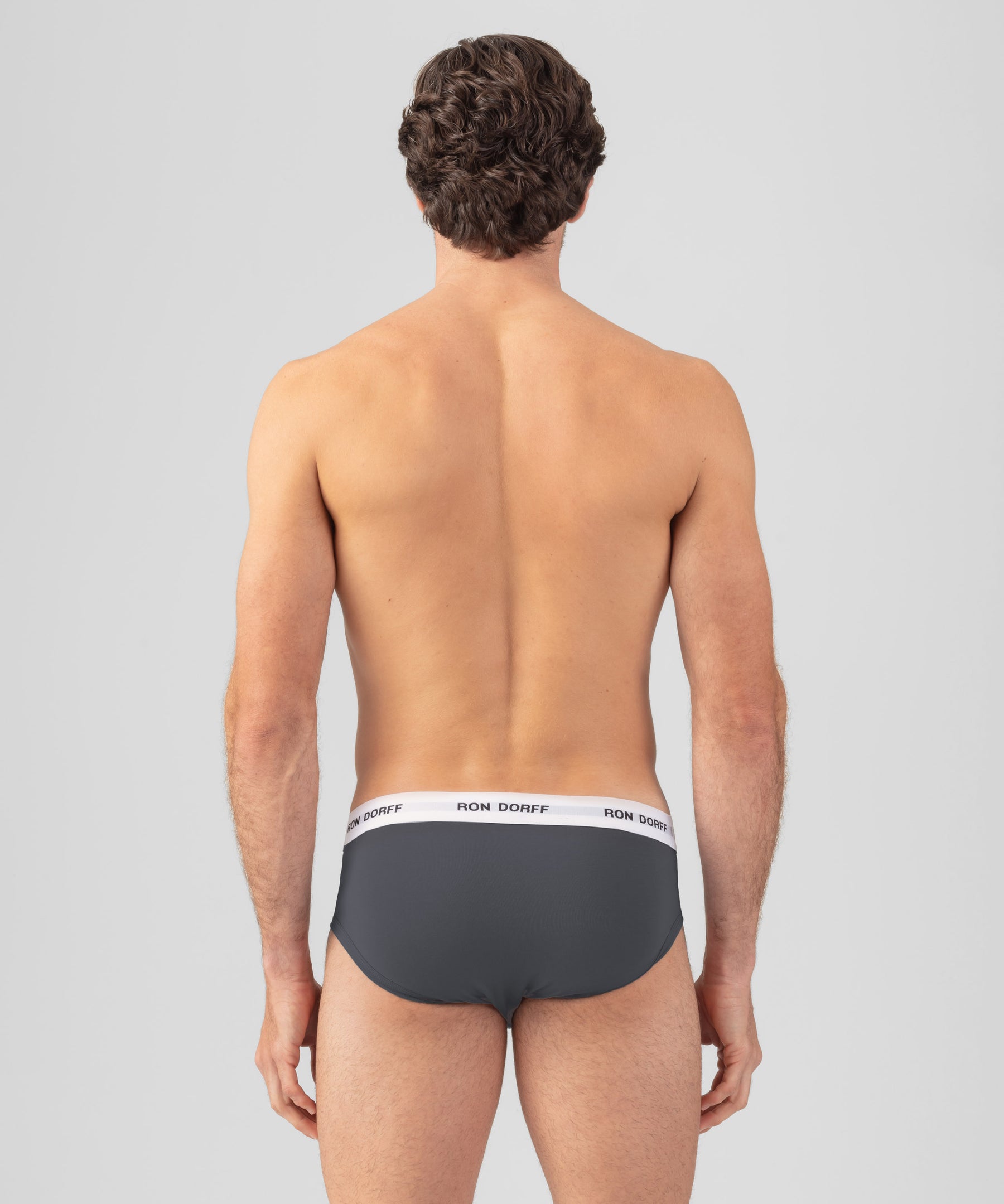 RON DORFF Y-Front Briefs: Lava Grey