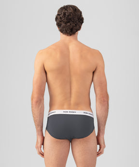 RON DORFF Y-Front Briefs: Lava Grey