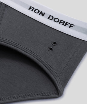 RON DORFF Y-Front Briefs: Lava Grey