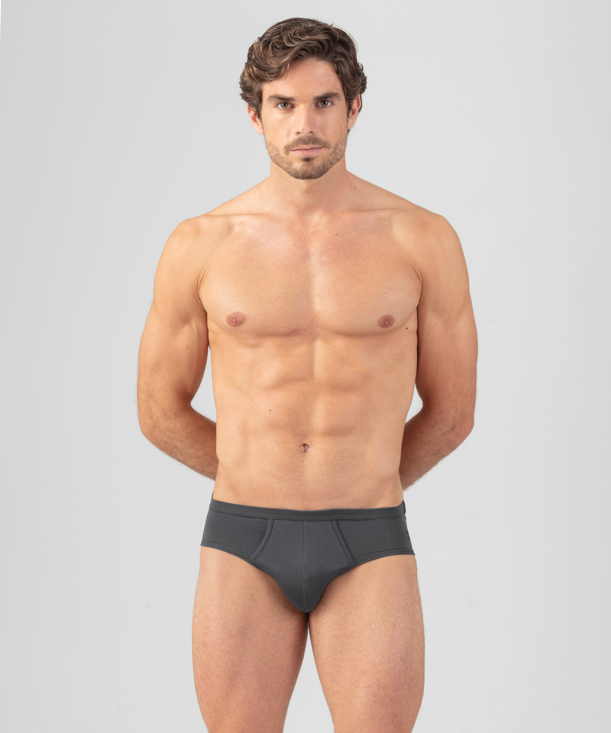 Y-Front Briefs: Lava Grey