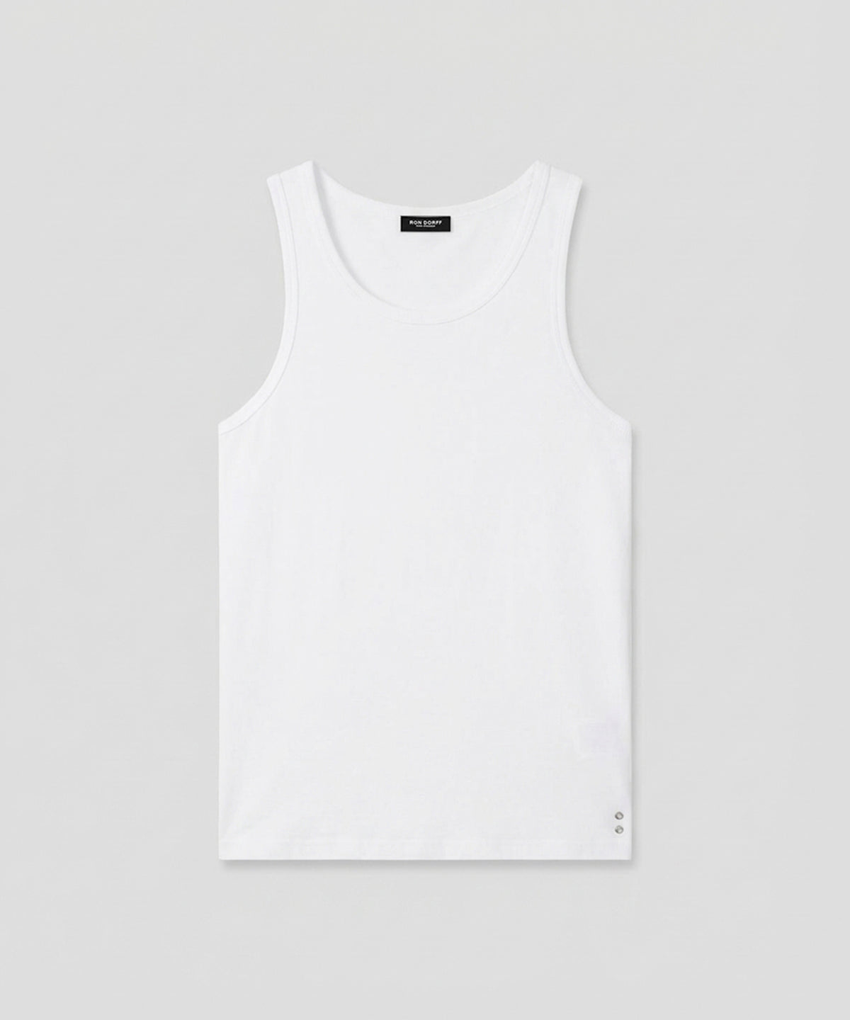 Army Ribbed Tank Top: White