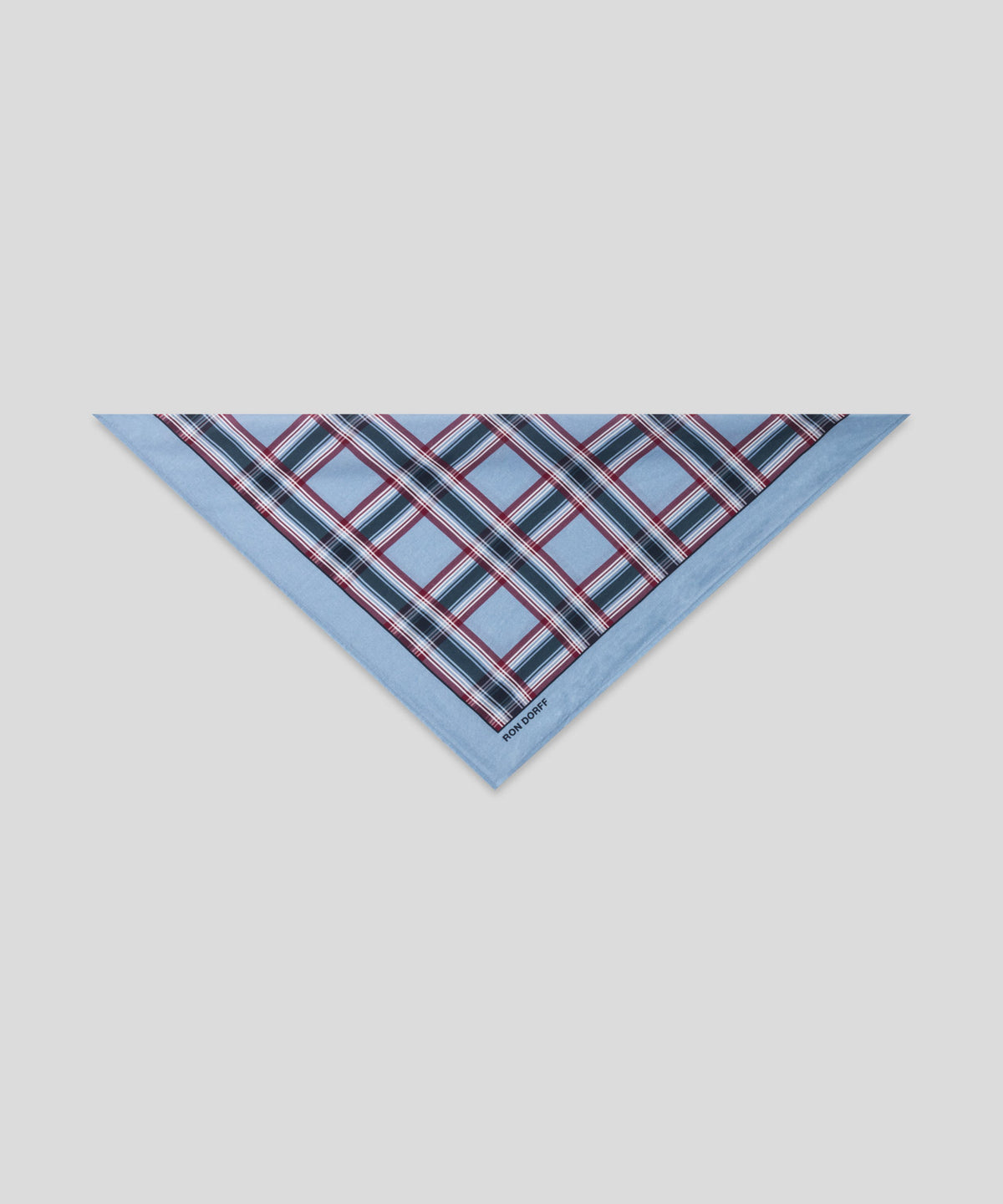 Bandana w. Checkers: Faded Denim