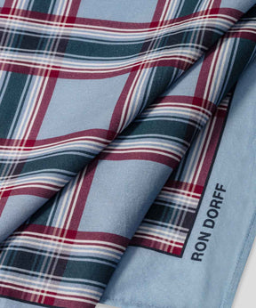 Bandana w. Checkers: Faded Denim