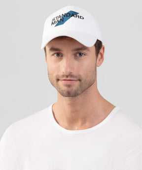 RON DORFF + NATIONAL STANDARD Casquette en coton "STANDARD MAN": Bleu profond