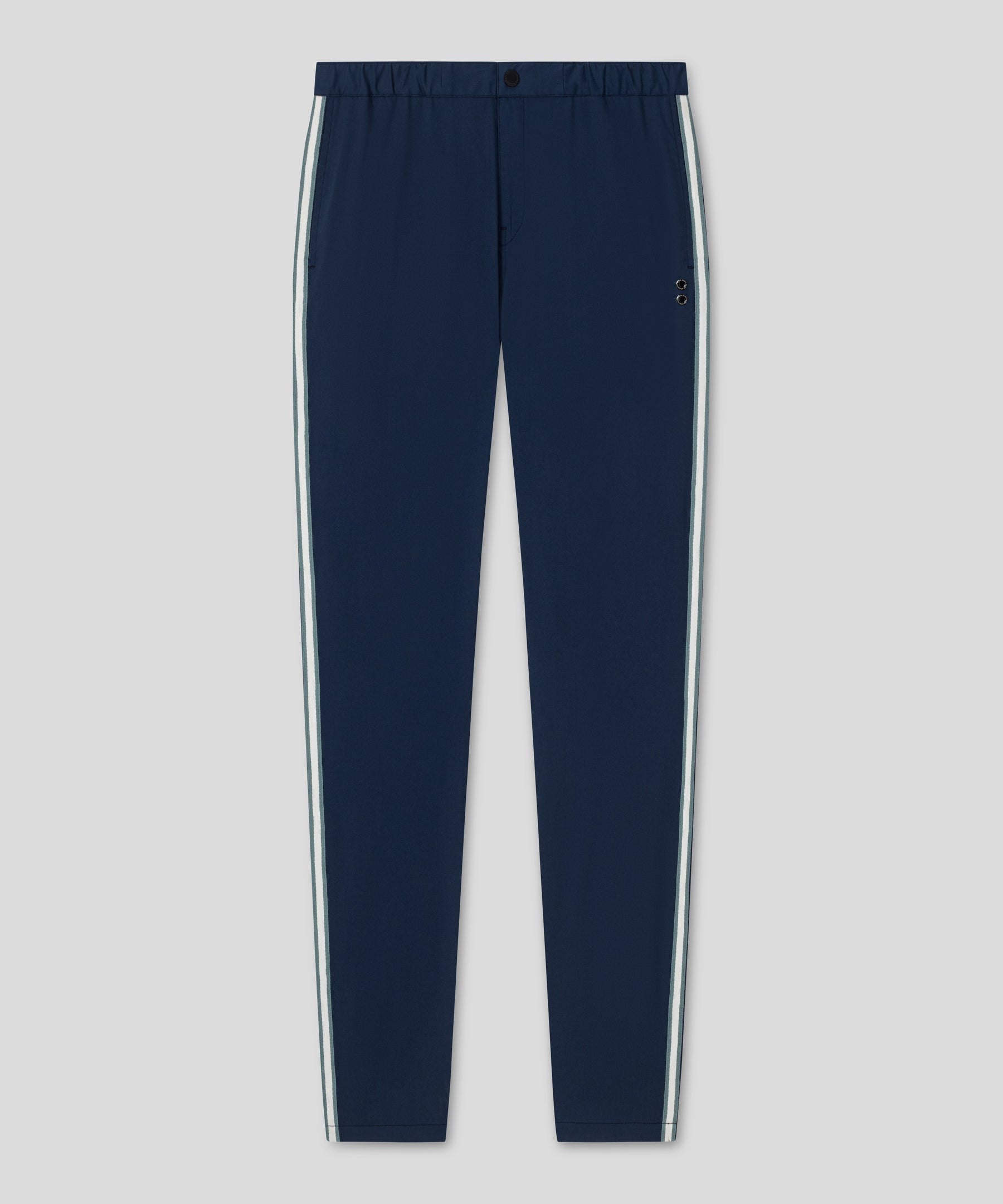 Sports Chino Pants w. Side Stripes: Deep Ocean