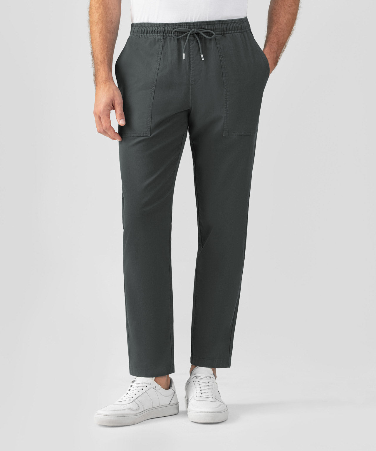 Baumwoll-Sport-Chino-Hose: Green Shadow