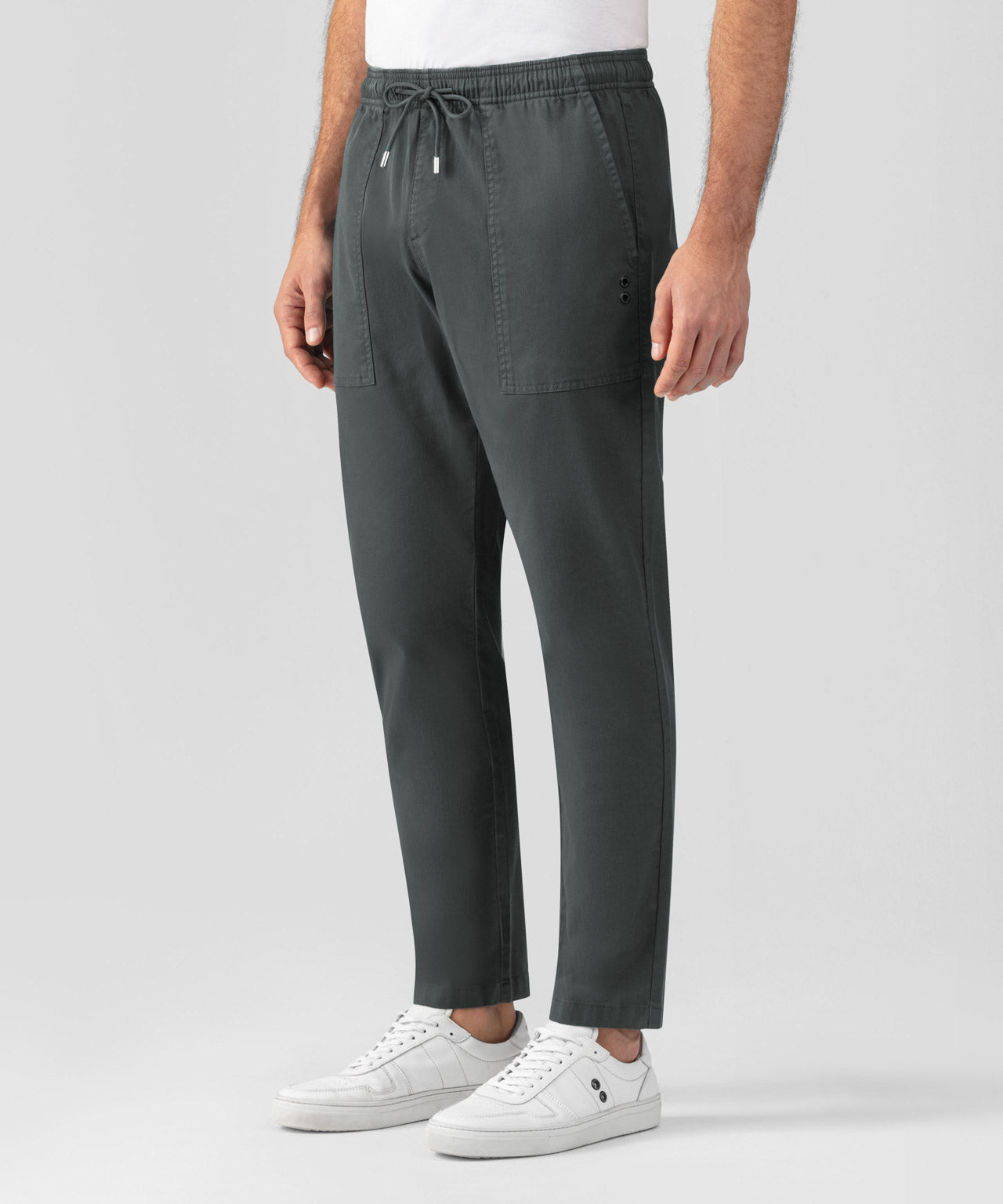 Baumwoll-Sport-Chino-Hose: Green Shadow