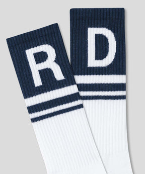 Sports Socks RD w. Irregular Stripes: Deep Ocean