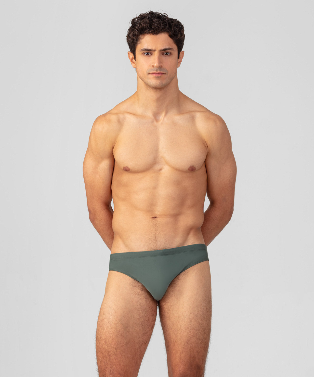 Slip de bain échancré: Vert ombré