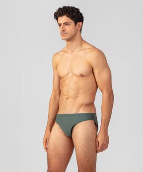 Slip de bain échancré: Vert ombré