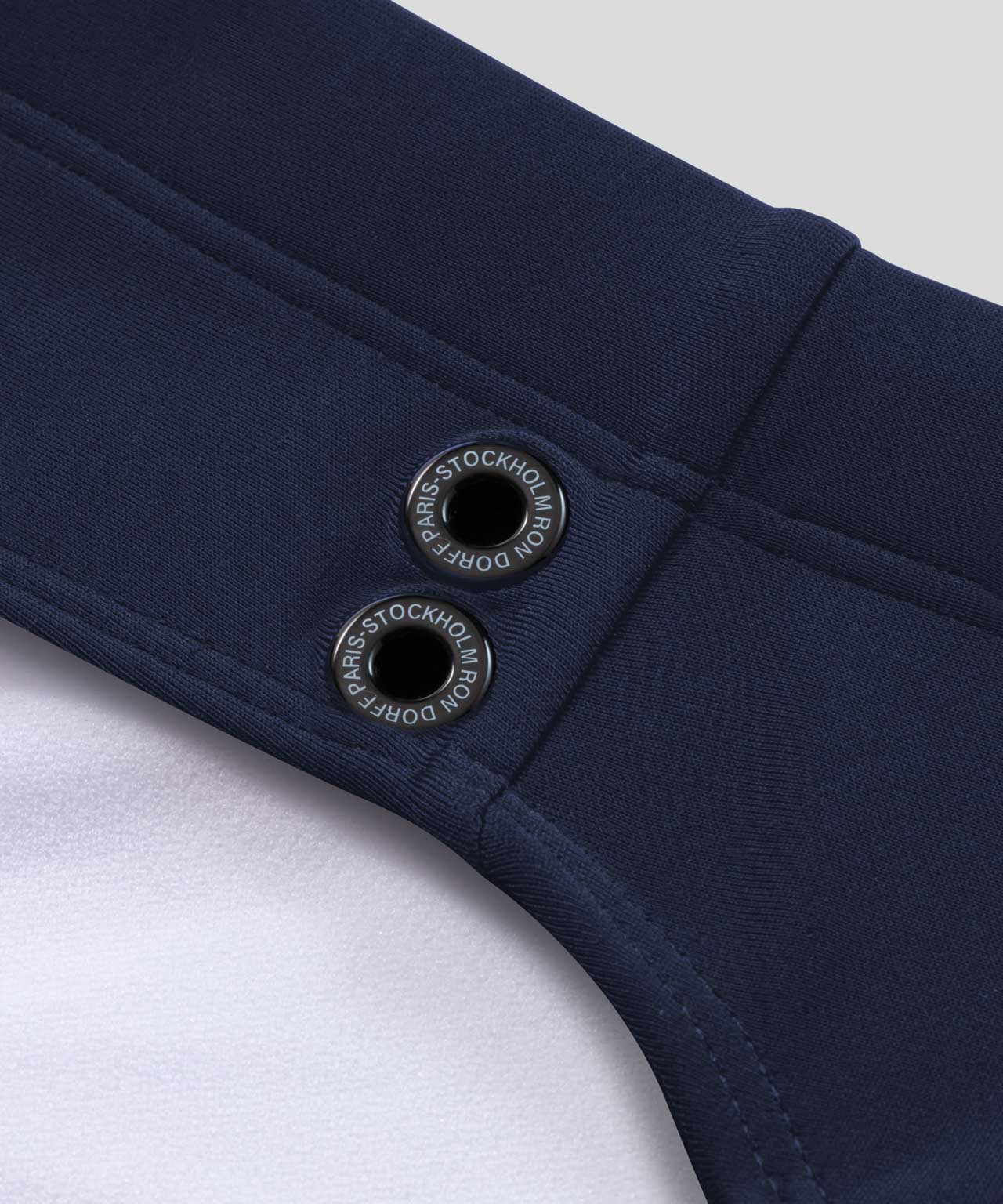 Slip de bain slim à rayures diagonales: Bleu marine