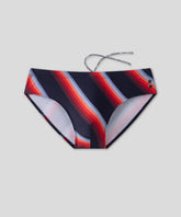 Swim Briefs w. Diagonal Stripes: Navy