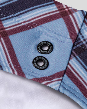 Slim Swim Briefs w. Checkers: Faded Denim