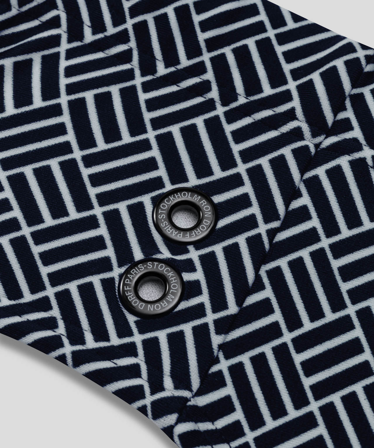 Slip de bain à motif graphique: Bleu marine