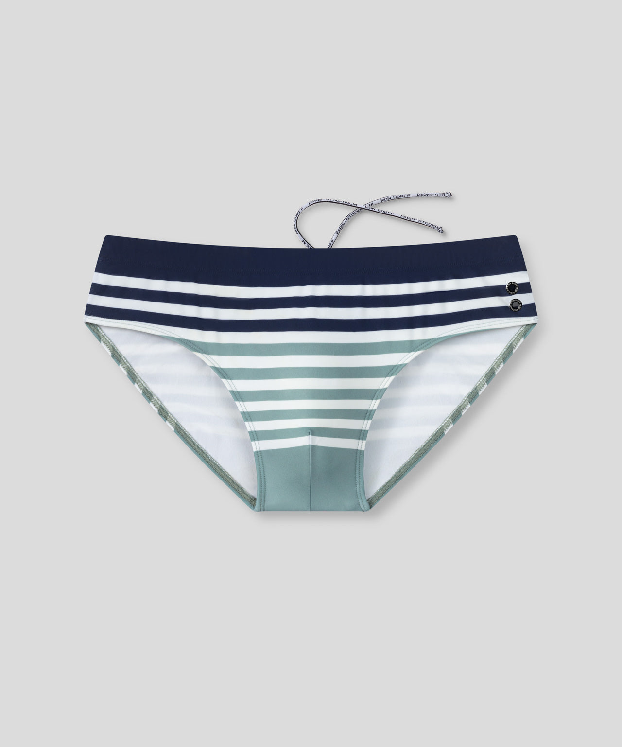 Slip de bain à rayures multicolores: Bleu océan
